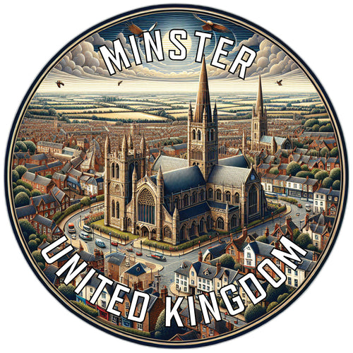 Minster United Kingdom Souvenir Die Cut Flat Magnet 6-Inch