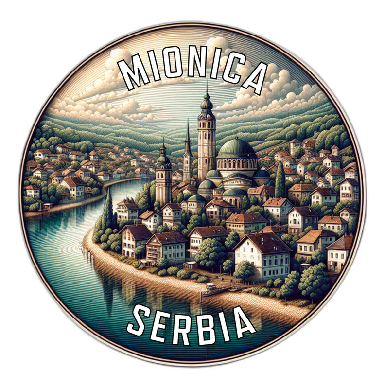 Mionica Serbia Souvenir Die Cut Flat Magnet 6-Inch
