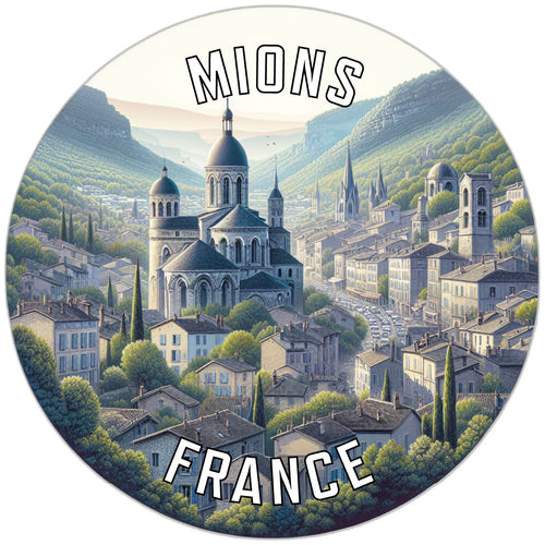 Mions France Souvenir Vinyl Decal Sticker 2-Inch
