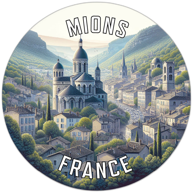 Mions France Souvenir Vinyl Decal Sticker 2-Inch