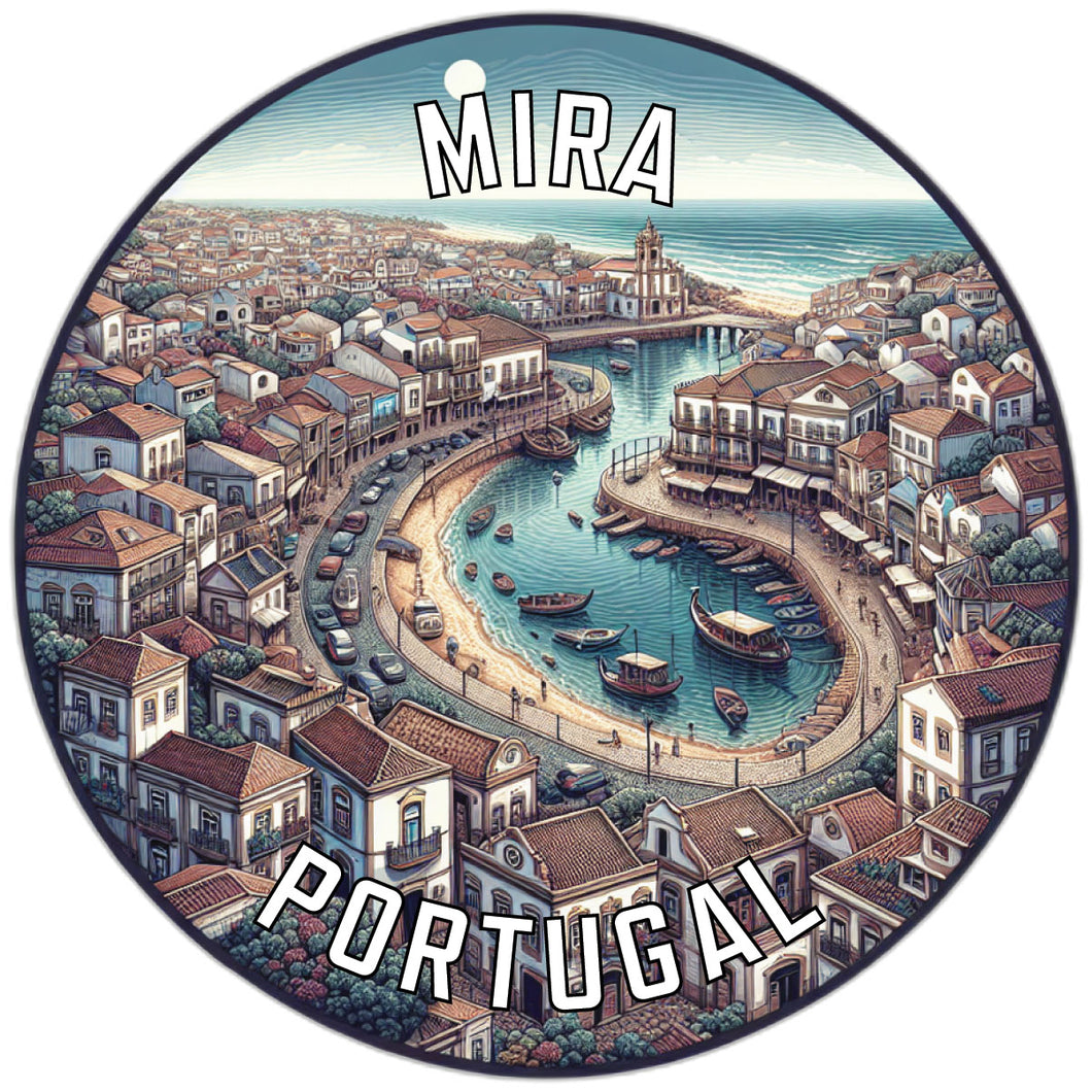 Mira Portugal Souvenir Die Cut Flat Magnet 2-Inch