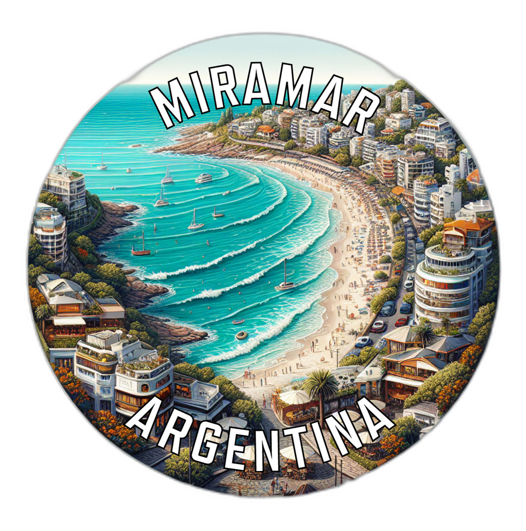 Miramar Argentina Souvenir Die Cut Flat Magnet 2-Inch