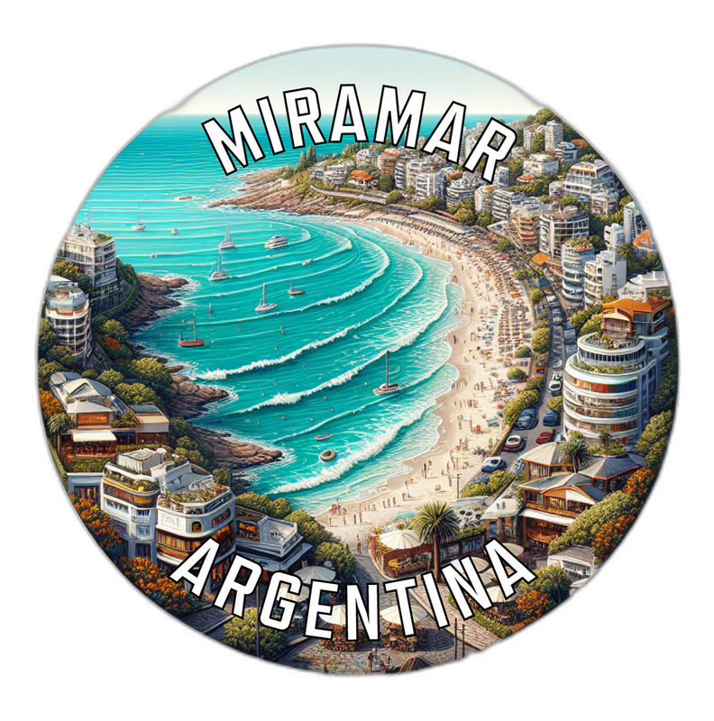 Miramar Argentina Souvenir Die Cut Flat Magnet 2-Inch