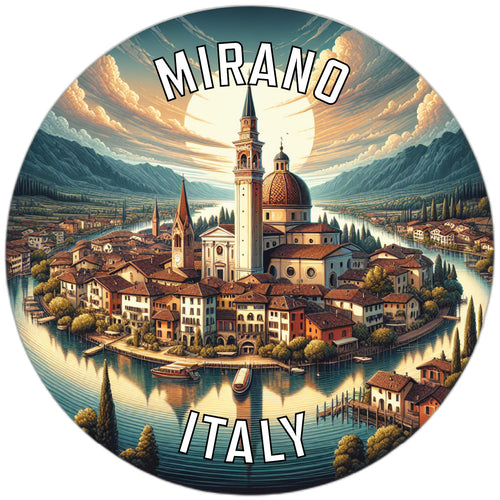 Mirano Italy Souvenir Die Cut Flat Magnet 2-Inch