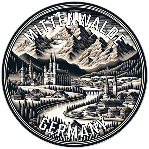 Mittenwalde Germany Souvenir Die Cut Flat Magnet 2-Inch