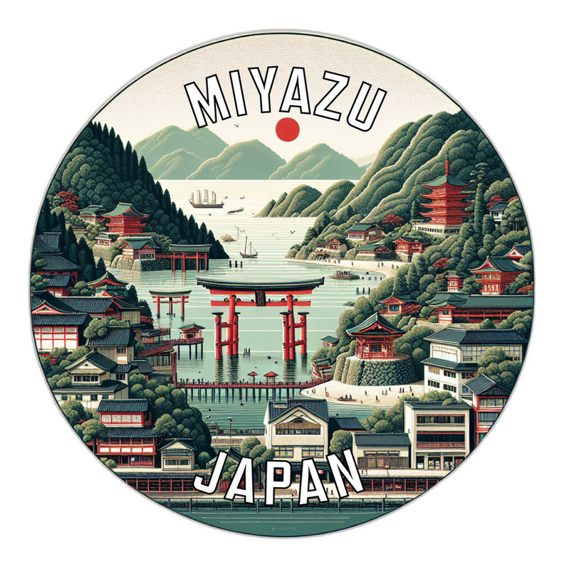 Miyazu Japan Souvenir Die Cut Flat Magnet 2-Inch