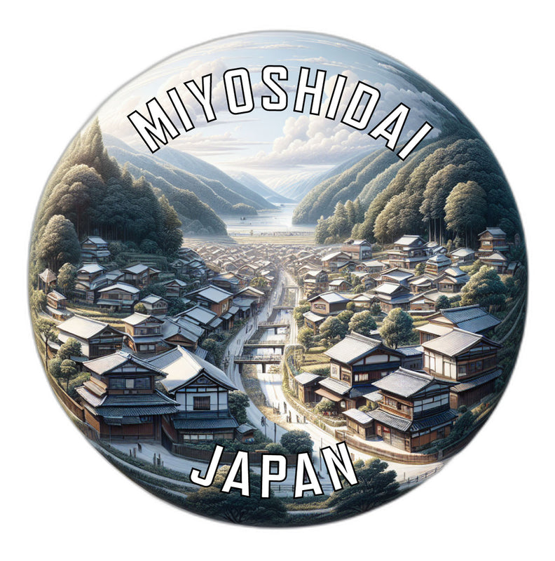Miyoshidai Japan Souvenir Die Cut Flat Magnet 2-Inch