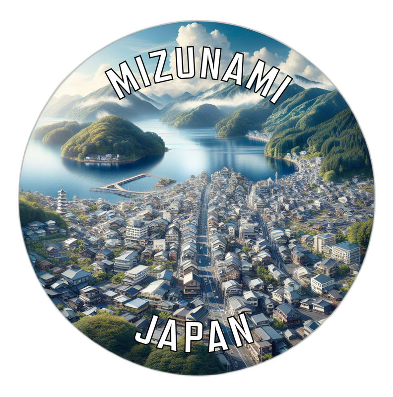 Mizunami Japan Souvenir Die Cut Flat Magnet 2-Inch