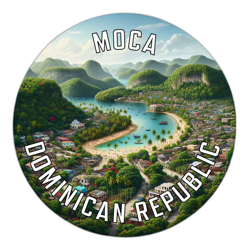 Moca Dominican Republic Souvenir Die Cut Flat Magnet 6-Inch