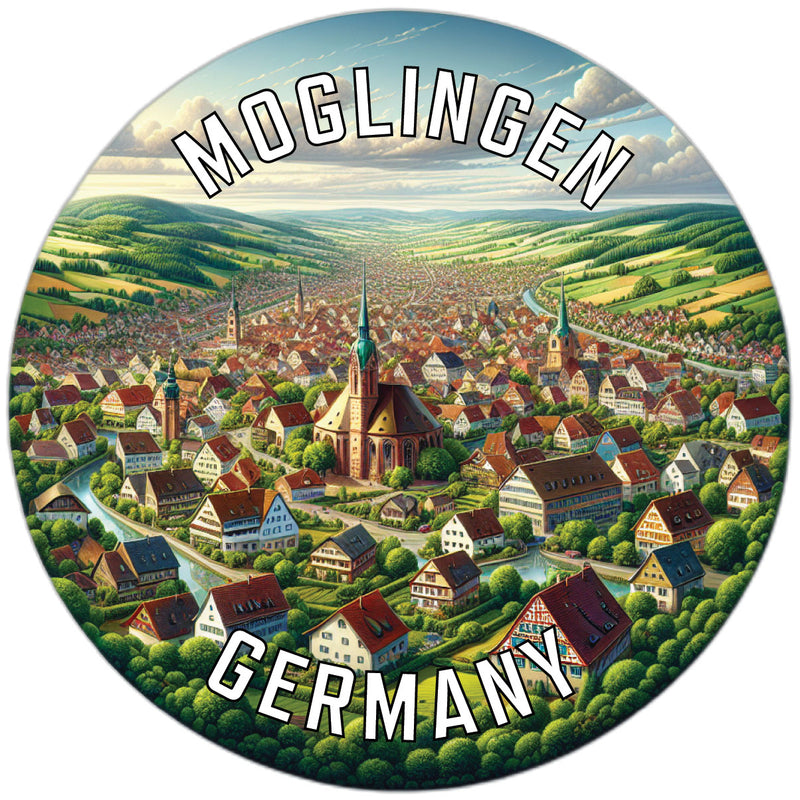 Moglingen Germany Souvenir Die Cut Flat Magnet 2-Inch