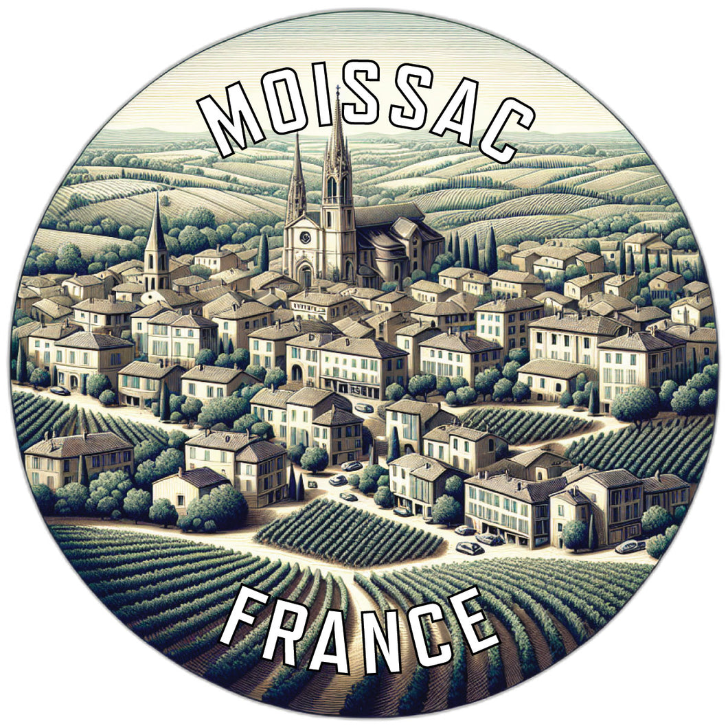 Moissac France Souvenir Vinyl Decal Sticker 2-Inch