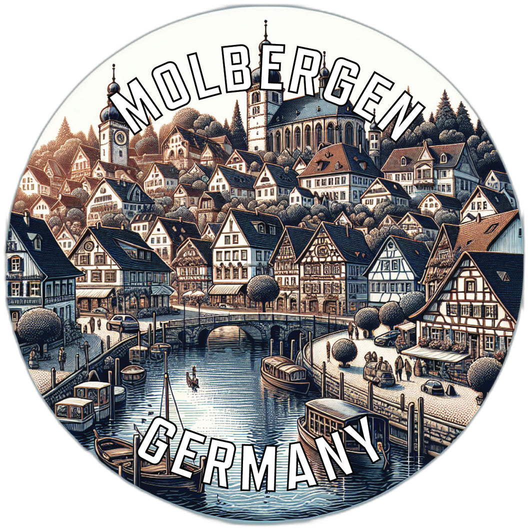 Molbergen Germany Souvenir Die Cut Flat Magnet 6-Inch