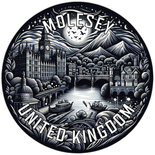 Molesey United Kingdom Souvenir Die Cut Flat Magnet 2-Inch