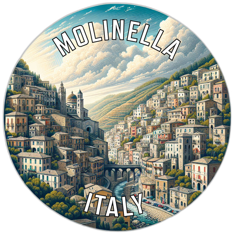 Molinella Italy Souvenir Die Cut Flat Magnet 6-Inch