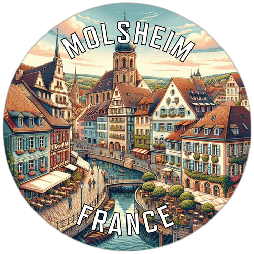 Molsheim France Souvenir Die Cut Flat Magnet 2-Inch