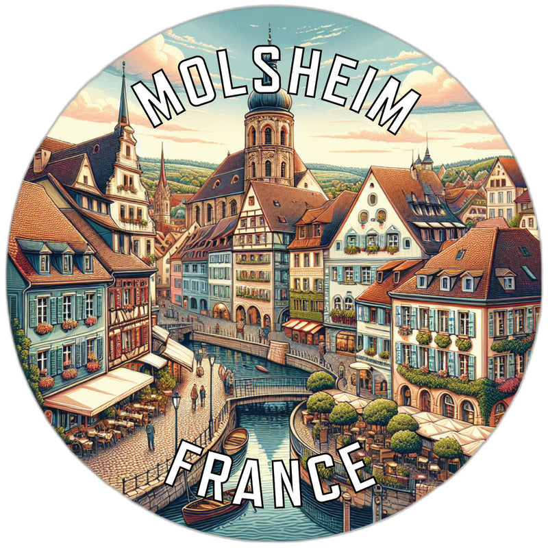 Molsheim France Souvenir Die Cut Flat Magnet 2-Inch