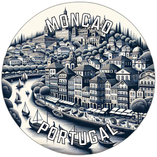 Moncao Portugal Souvenir Die Cut Flat Magnet 2-Inch