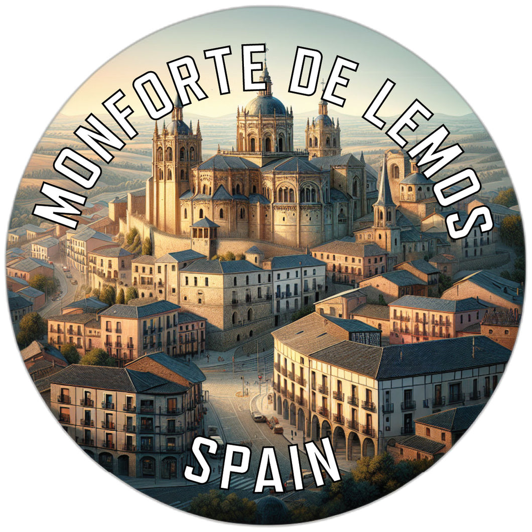 Monforte de Lemos Spain Souvenir Die Cut Flat Magnet 2-Inch