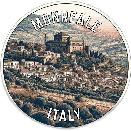 Monreale Italy Souvenir Die Cut Flat Magnet 6-Inch
