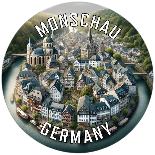 Monschau Germany Souvenir Die Cut Flat Magnet 2-Inch