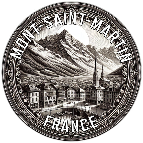 Mont Saint Martin France Souvenir Die Cut Flat Magnet 2-Inch