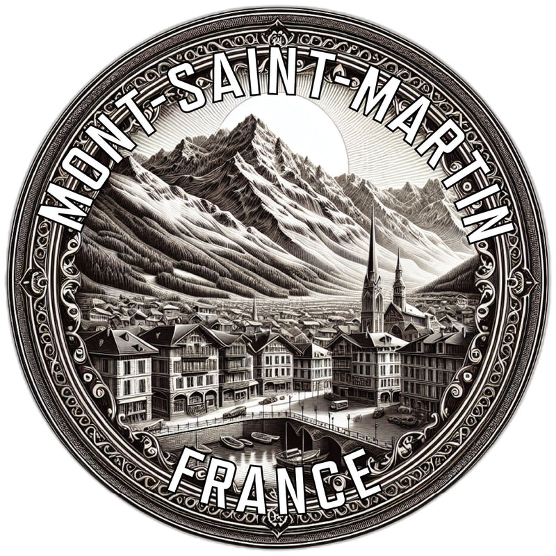 Mont Saint Martin France Souvenir Die Cut Flat Magnet 2-Inch