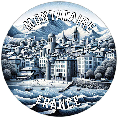 Montataire France Souvenir Die Cut Flat Magnet 2-Inch