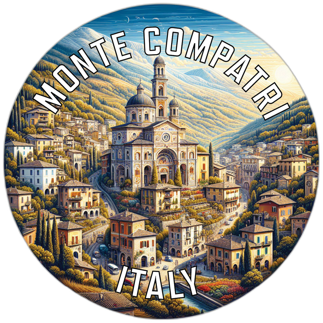 Monte Compatri Italy Souvenir Die Cut Flat Magnet 6-Inch