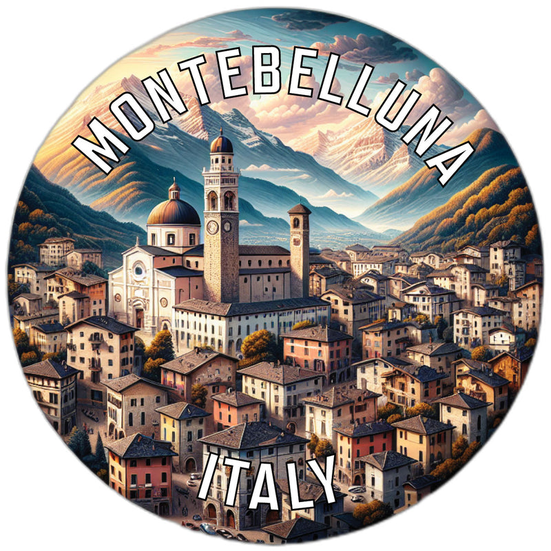 Montebelluna Italy Souvenir Die Cut Flat Magnet 2-Inch