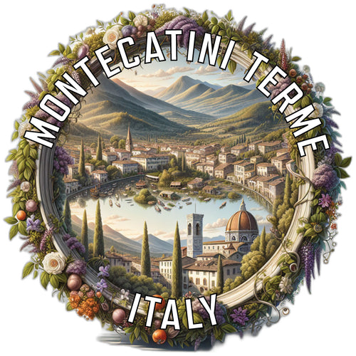 Montecatini Terme Italy Souvenir Die Cut Flat Magnet 6-Inch