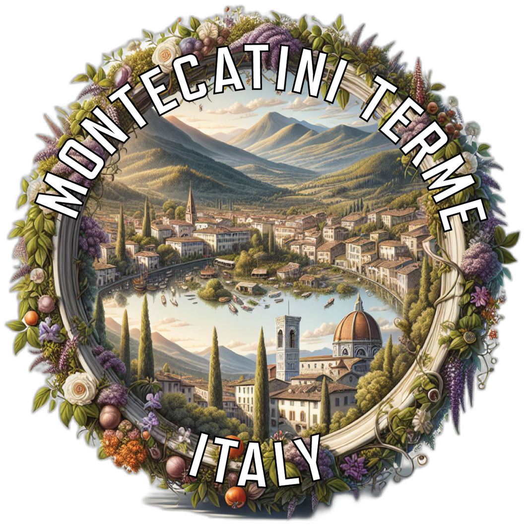 Montecatini Terme Italy Souvenir Die Cut Flat Magnet 6-Inch