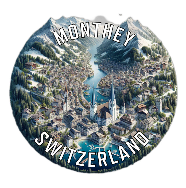 Monthey Switzerland Souvenir Vinyl Decal Sticker 2-Inch