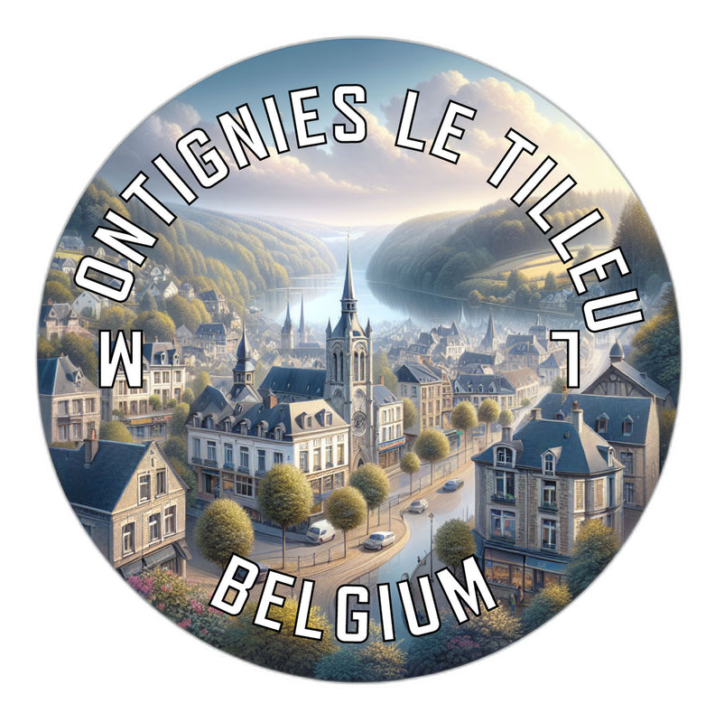 Montignies le Tilleul Belgium Souvenir Vinyl Decal Sticker 2-Inch