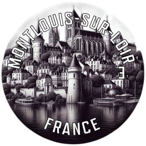 Montlouis sur Loire France Souvenir Die Cut Flat Magnet 2-Inch