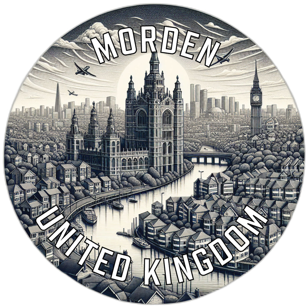 Morden United Kingdom Souvenir Die Cut Flat Magnet 2-Inch