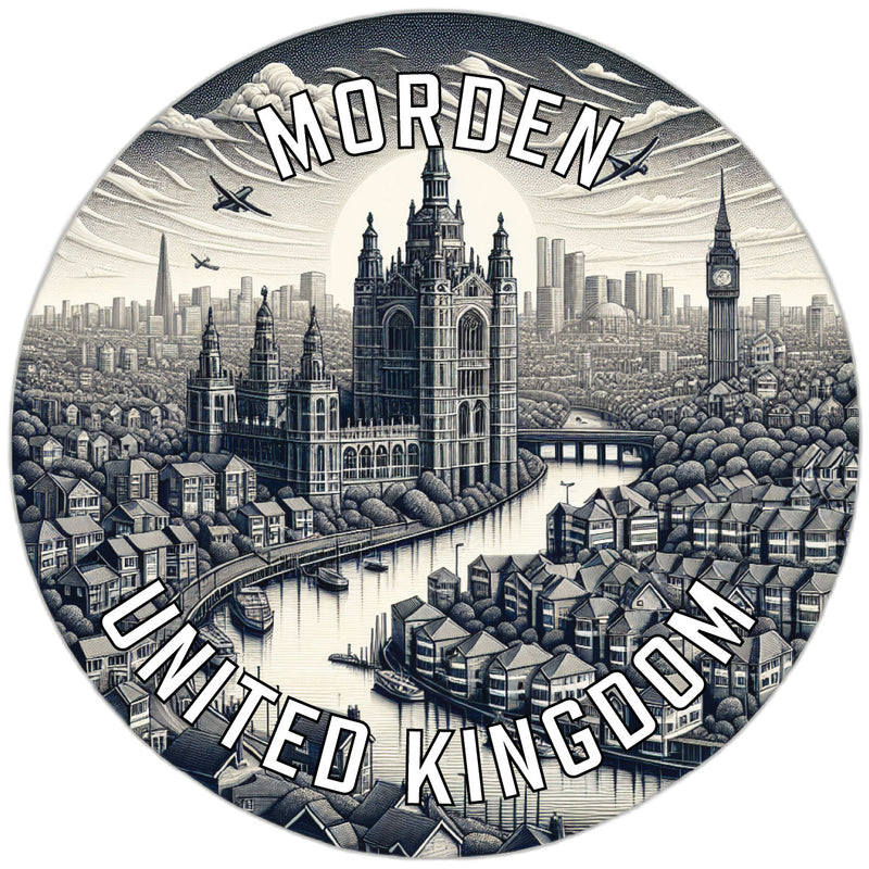 Morden United Kingdom Souvenir Die Cut Flat Magnet 2-Inch