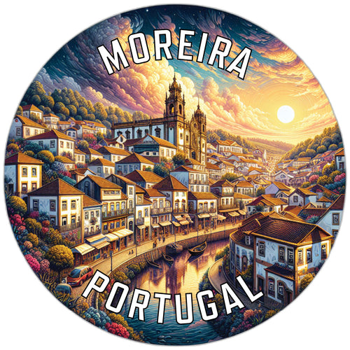 Moreira Portugal Souvenir Die Cut Flat Magnet 2-Inch
