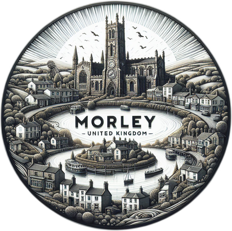 Morley United Kingdom Souvenir Die Cut Flat Magnet 2-Inch