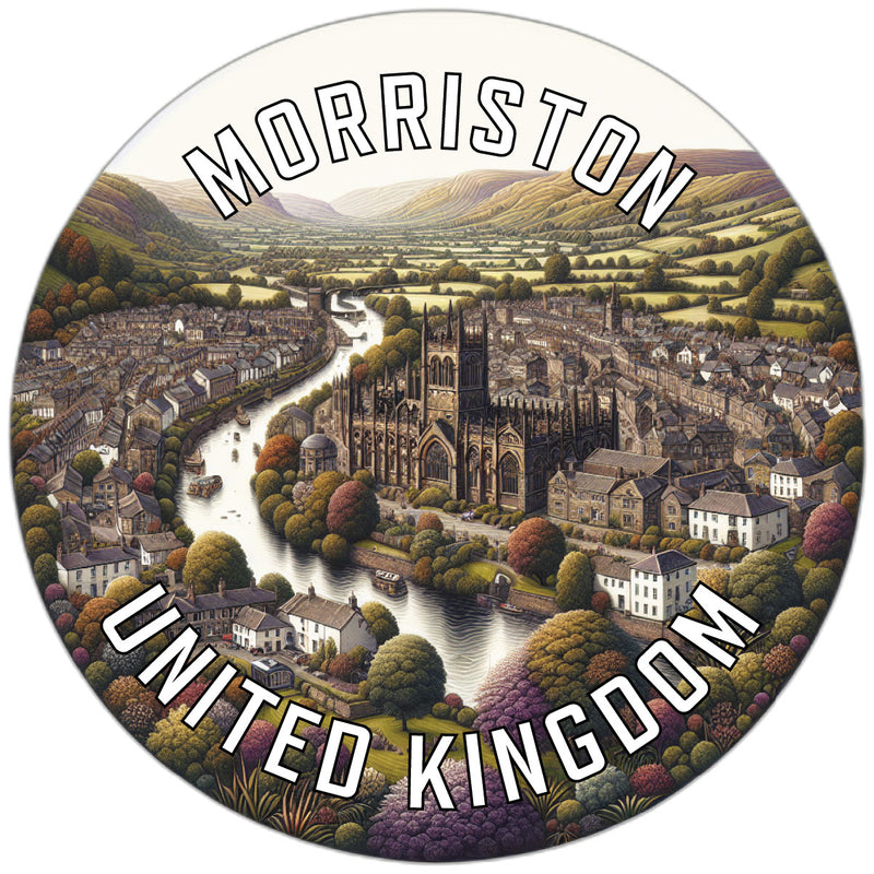 Morriston United Kingdom Souvenir Die Cut Flat Magnet 2-Inch