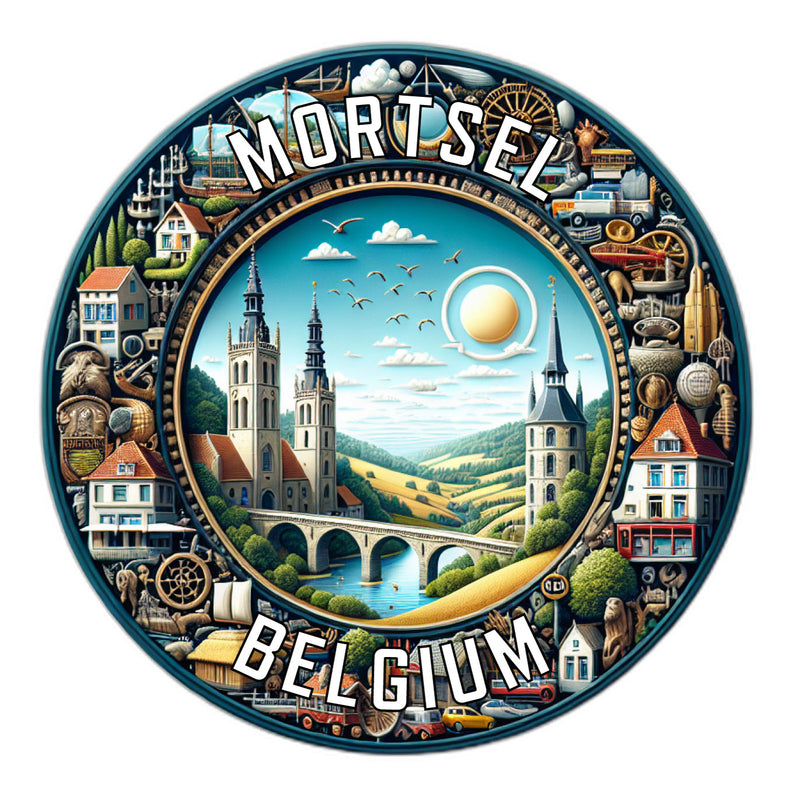 Mortsel Belgium Souvenir Vinyl Decal Sticker 2-Inch
