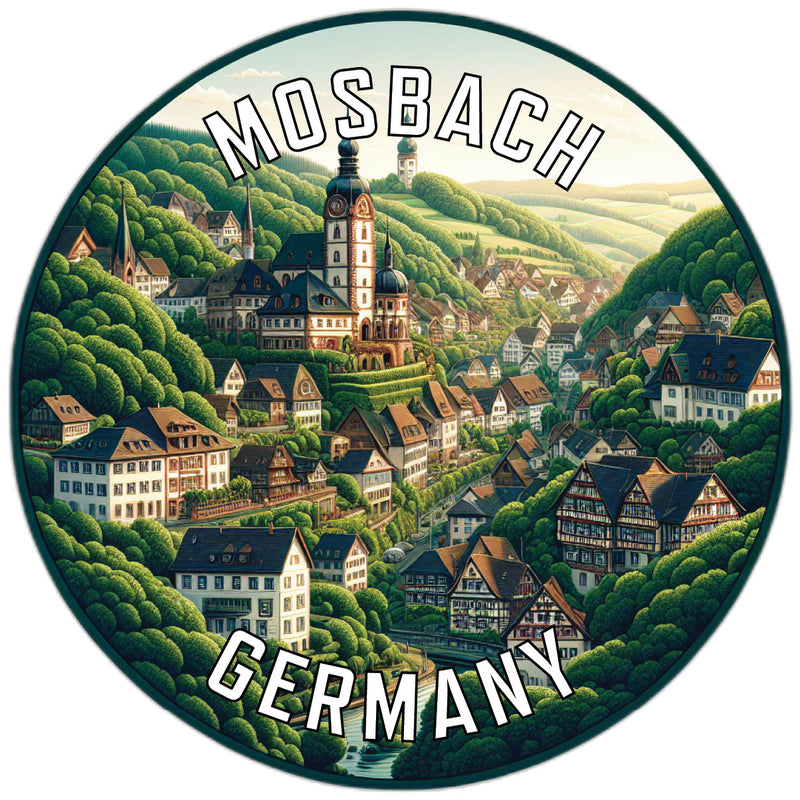 Mosbach Germany Souvenir Die Cut Flat Magnet 2-Inch