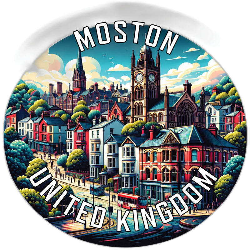 Moston United Kingdom Souvenir Die Cut Flat Magnet 2-Inch