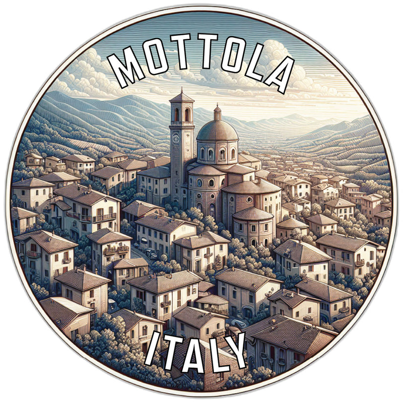 Mottola Italy Souvenir Die Cut Flat Magnet 6-Inch