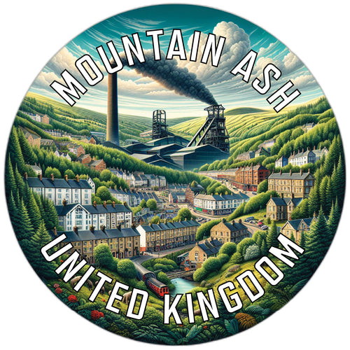 Mountain Ash United Kingdom Souvenir Vinyl Decal Sticker 2-Inch