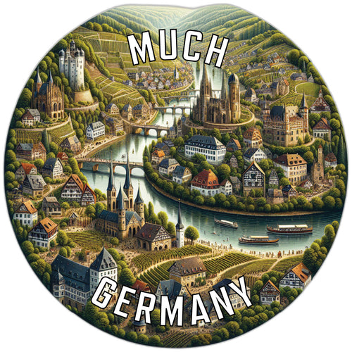 Much Germany Souvenir Die Cut Flat Magnet 2-Inch