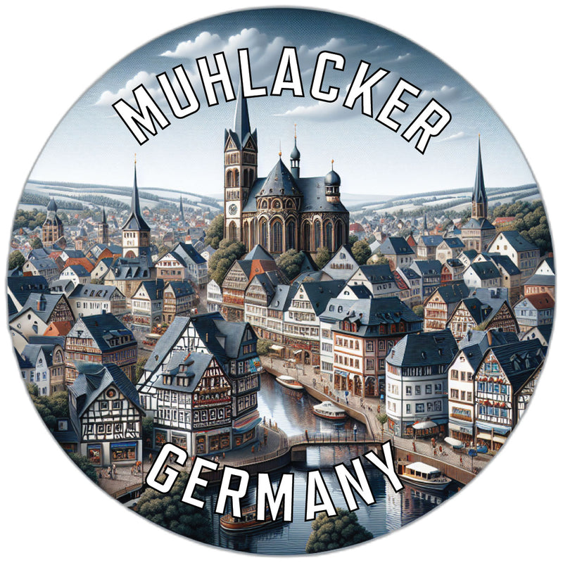 Muhlacker Germany Souvenir Die Cut Flat Magnet 2-Inch