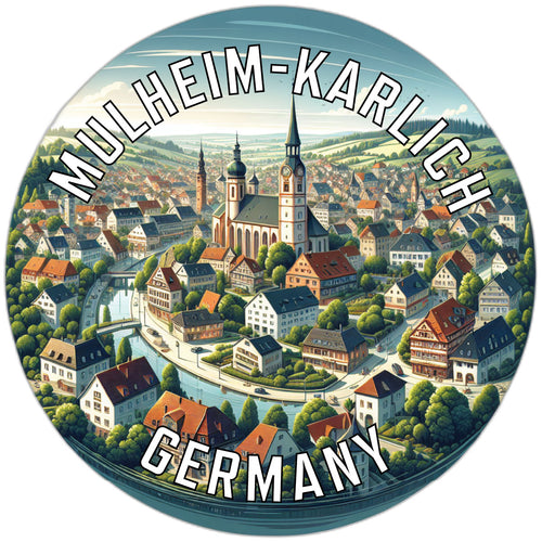Mulheim Karlich Germany Souvenir Vinyl Decal Sticker 2-Inch