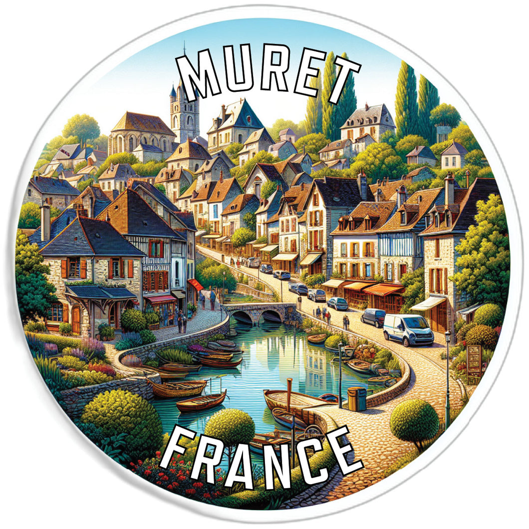 Muret France Souvenir Die Cut Flat Magnet 2-Inch
