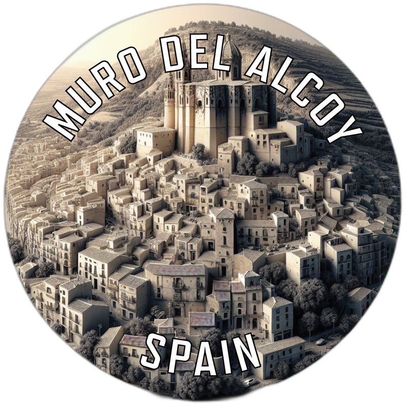 Muro del Alcoy Spain Souvenir Die Cut Flat Magnet 2-Inch