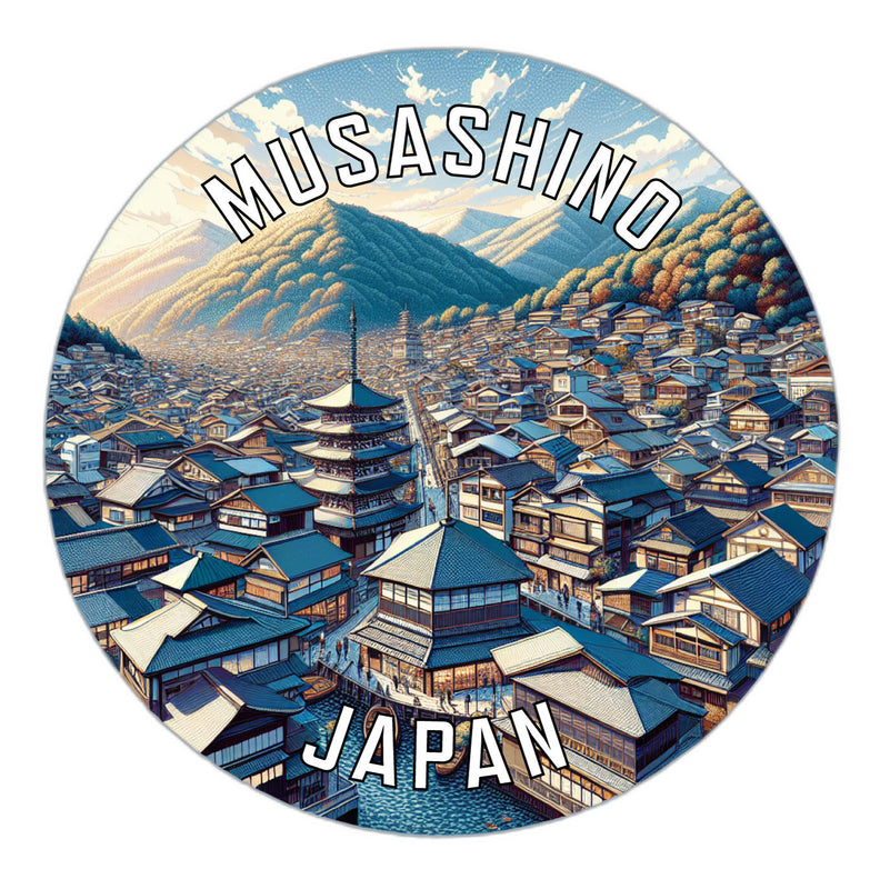 Musashino Japan Souvenir Die Cut Flat Magnet 6-Inch